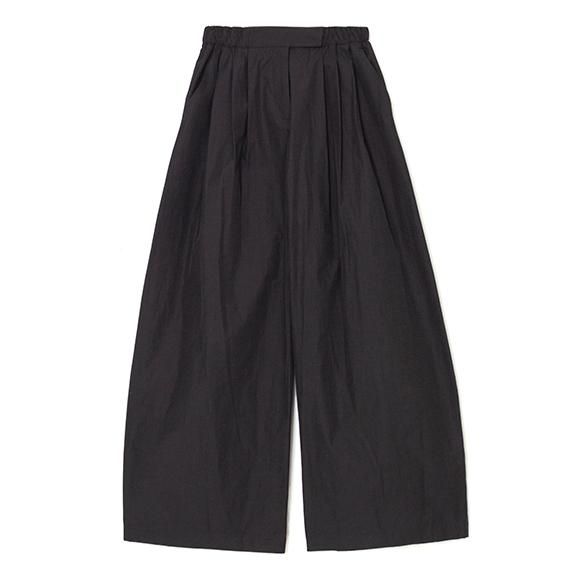 Cotton velours side stripe gathered pants-コットンベロア
