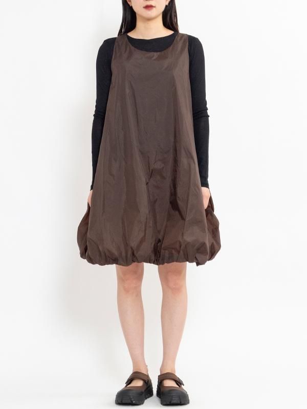 NYLON VOLUME MINI DRESS -ナイロンボリュームミニドレス