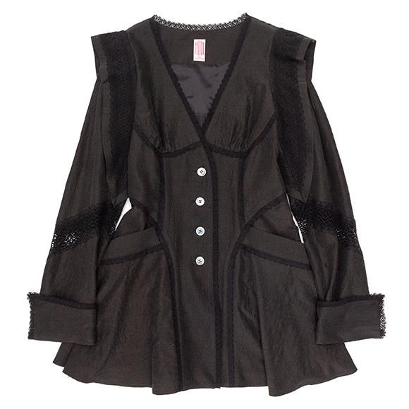 最新人気 LACE PANELED JACKET-レースパネルジャケット-FETICO ジャケット・アウター