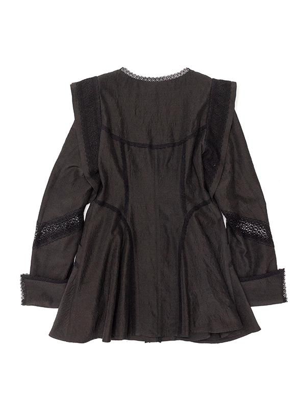 LACE PANELED JACKET-レースパネルジャケット-FETICO