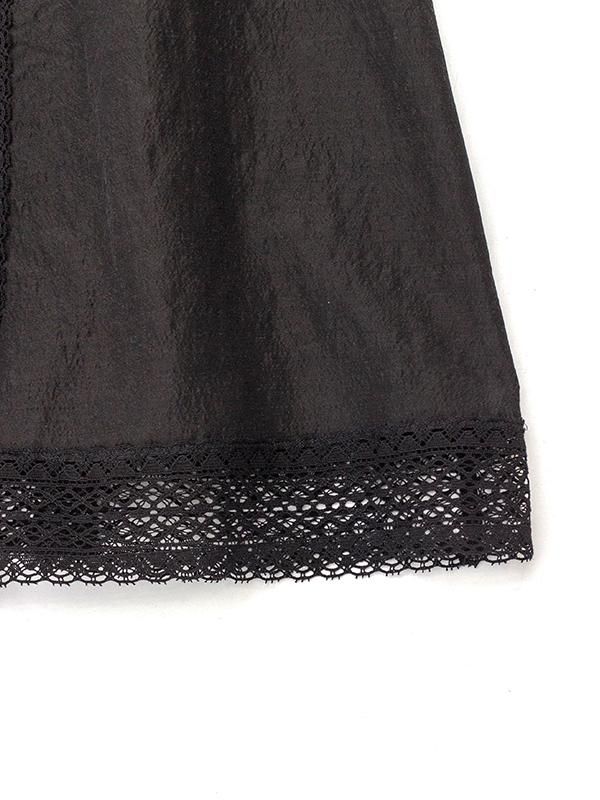 LACE PANELED MAXI SKIRT-レースパネルマキシスカート-FETICO