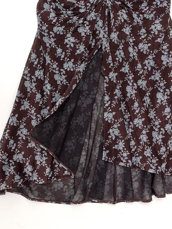 ROSE VELVET TULLE GATHERED SKIRT-ローズベルベットチュール ROSE VELVET TULLE GATHERED SKIRT-ローズベルベットチュール