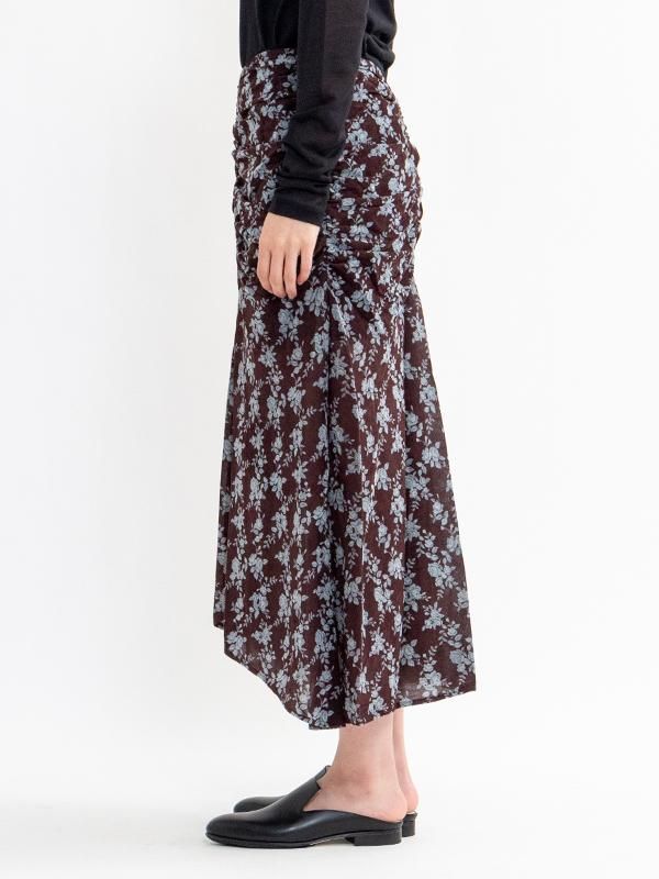 ROSE VELVET TULLE GATHERED SKIRT(1 BROWN): FETICO: WOMENS