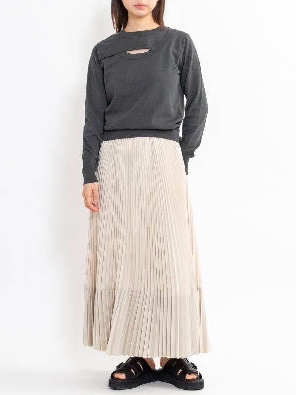 CREW NECK SWEATER-クルーネックセーター-HYKE（ハイク）通販
