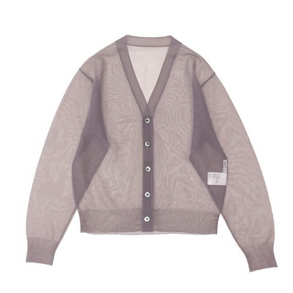 SHEER SWEATER CARDIGAN-シアーセーターカーディガン-HYKE