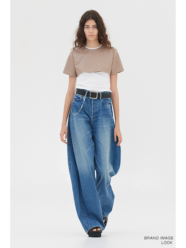 DENIM BARREL LEG JEANS-デニムバレルレッグジーンズ-HYKE