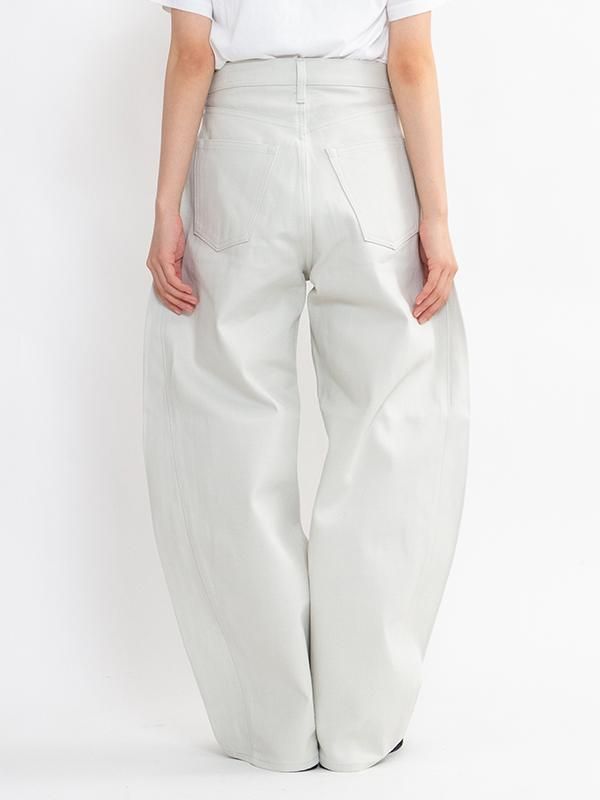 珍しい  WHITE DENIM JEANS-ホワイトデニムバレルレッグ LEG BARREL パンツ