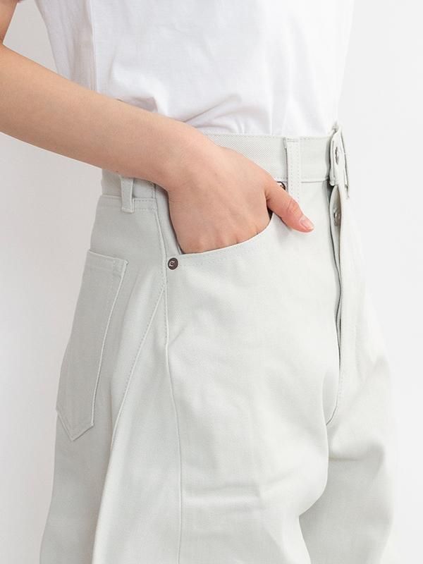 パンツ HYKE 25SS WHITE DENIM BARREL LEG JEANS パンツ HYKE 25SS WHITE DENIM BARREL LEG JEANS WHITE DENIM