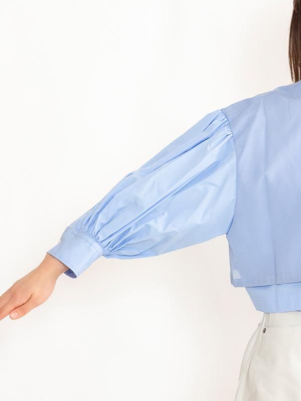 COTTON BALLOON SLEEVE BLOUSE-コットンバルーンスリーブ