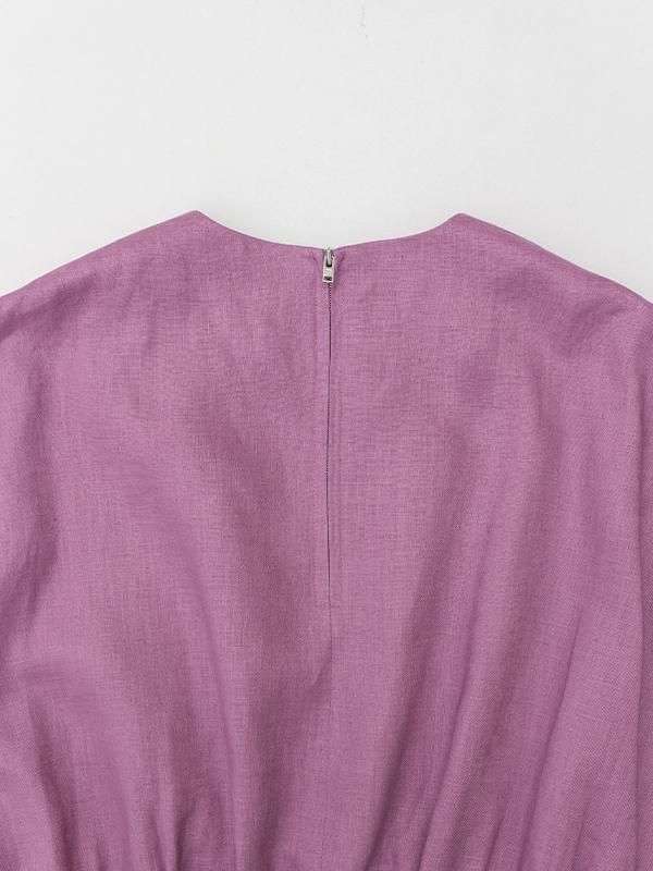 LINEN SHIRRED BLOUSE-リネンシアーブラウス-HYKE（ハイク）通販