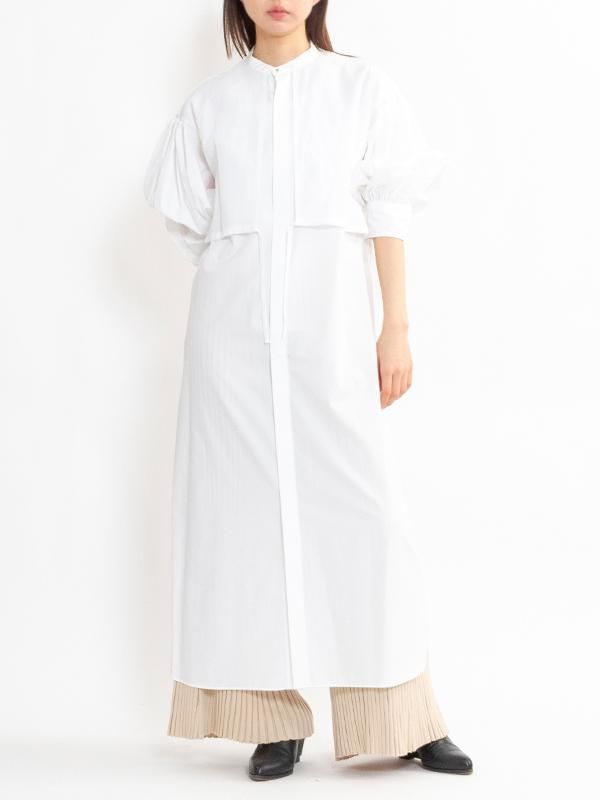 COTTON BALLOON SLEEVE DRESS-コットンバルーンスリーブドレス