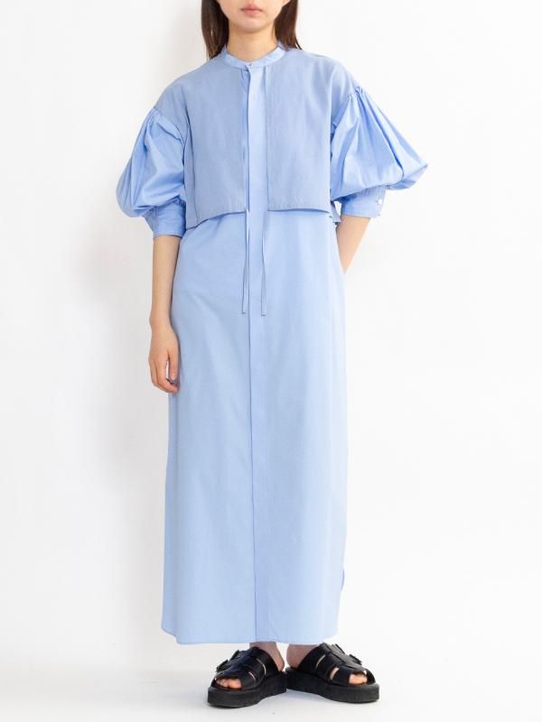 COTTON BALLOON SLEEVE DRESS-コットンバルーンスリーブドレス