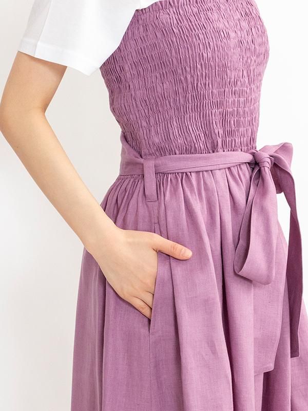 LINEN MAXI DRESS-リネンマキシドレス-HYKE（ハイク）通販| st