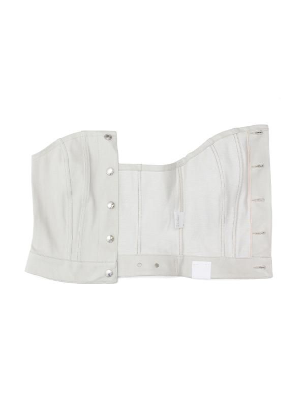 WHITE DENIM STRAPLESS TOP-ホワイトデニムストラップレストップ