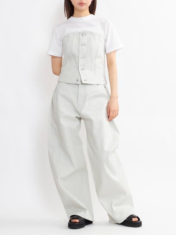 DENIM STRAPLESS TOP-デニムストラップレストップ-HYKE（ハイク