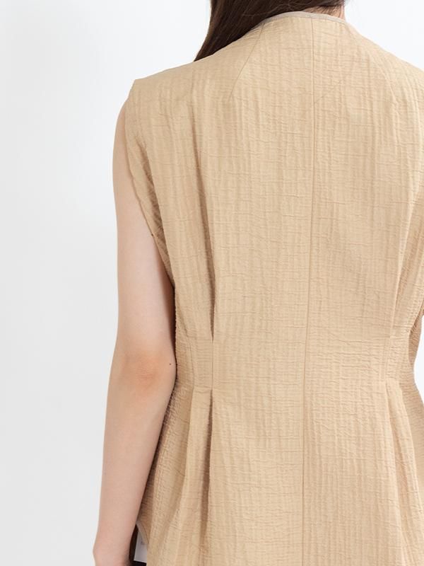 Grain Finish Flap Front Vest-グレインフィニッシュフラップ