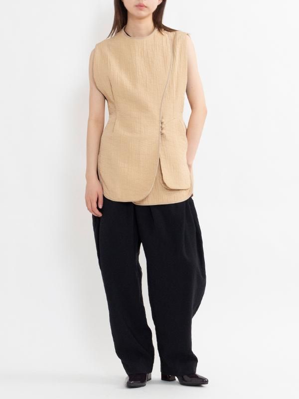 Grain Finish Flap Front Vest-グレインフィニッシュフラップ