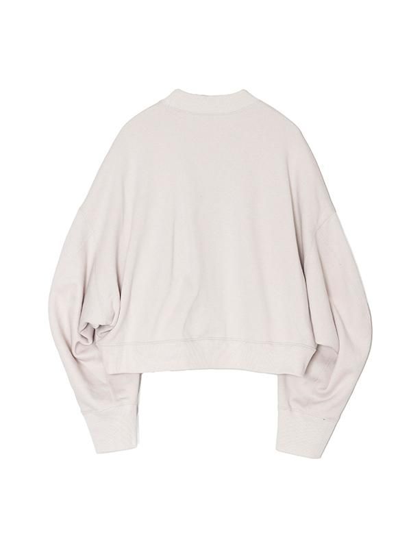 Cording Embroidery Cropped Sweatshirt-コーディングエンブロイ