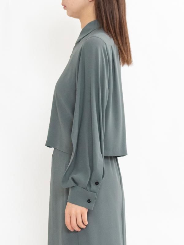 TA/P CROPPED SHIRT-TA/Pクロップドシャツ-HYKE（ハイク）通販