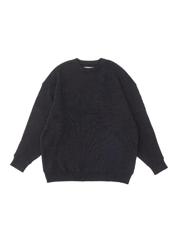 Linen Solotex Loose Rib Crew Neck-リネンソロテックスルーズ