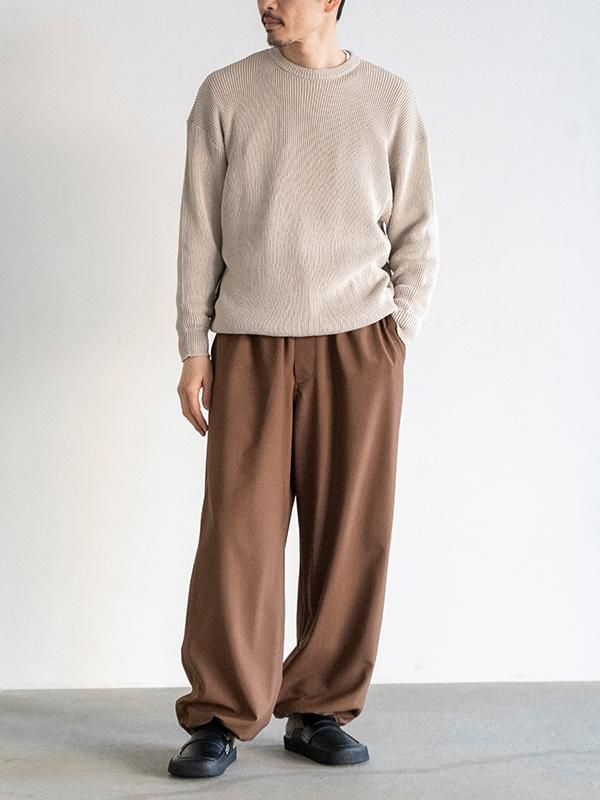 Linen Solotex Loose Rib Crew Neck-リネンソロテックスルーズ