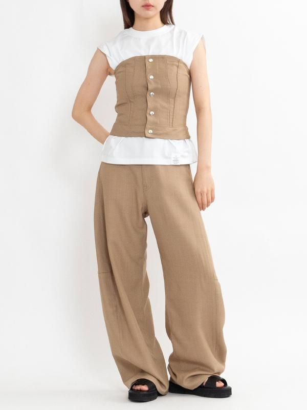 OXFORD STRAPLESS TOP-オックスフォードストラップレストップ