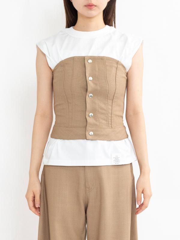 トップス HYKE TWILL STRAPLESS TOP HYKE TWILL STRAPLESS TOP トップス