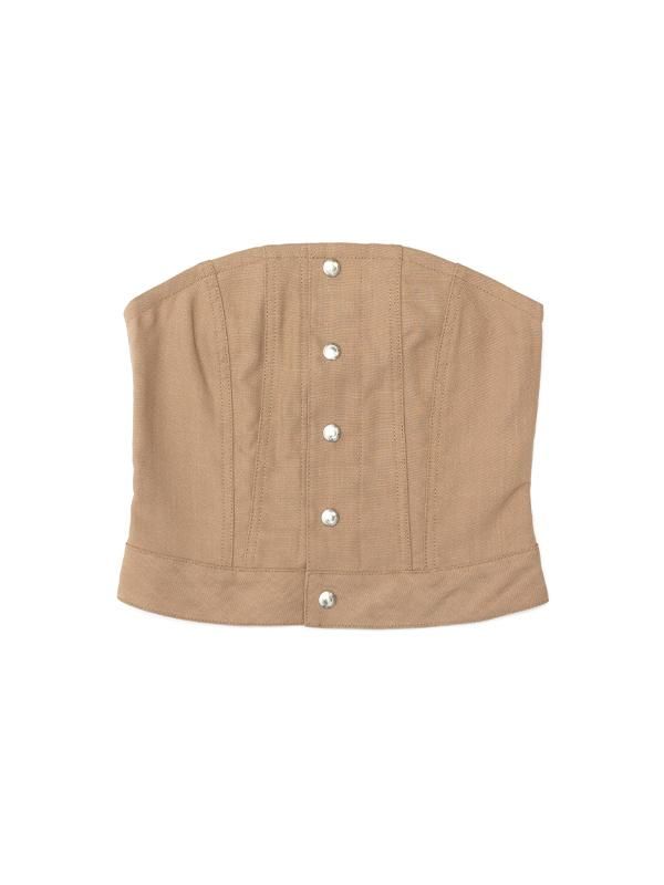 OXFORD STRAPLESS TOP-オックスフォードストラップレストップ