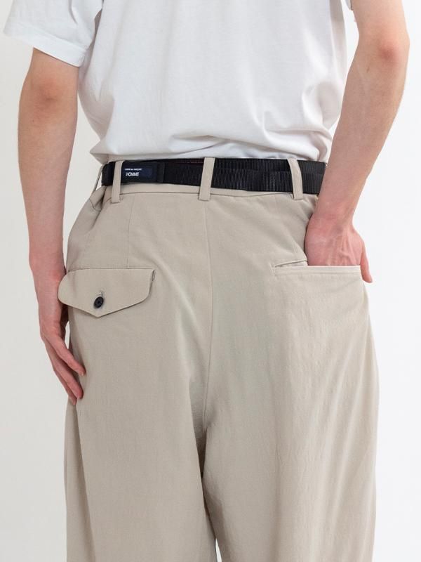 Boiled Wool 3 Pleat Trousers-ボイルウール3プリーツトラウザー