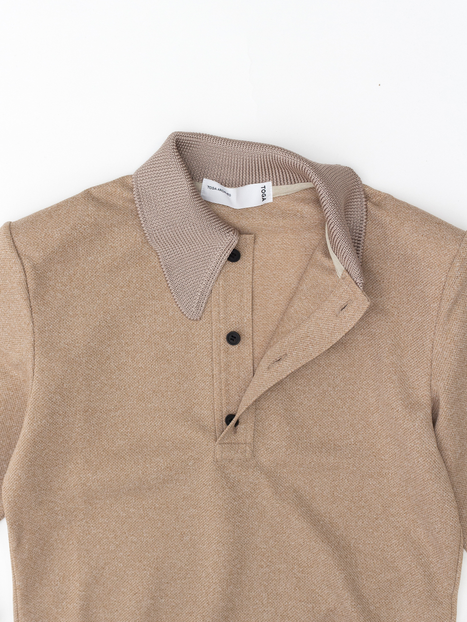 Melange jersey polo shirt-メランジジャージーポロシャツ-TOGA