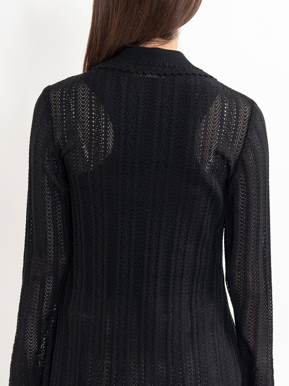 Mame Kurogouchi/マメ】Lace Stripe Knitted Dress MM25SS-KN068
