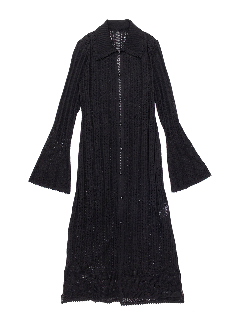 2025SSマメクロゴウチLace Stripe Knitted Top 黒 1 - メルカリ