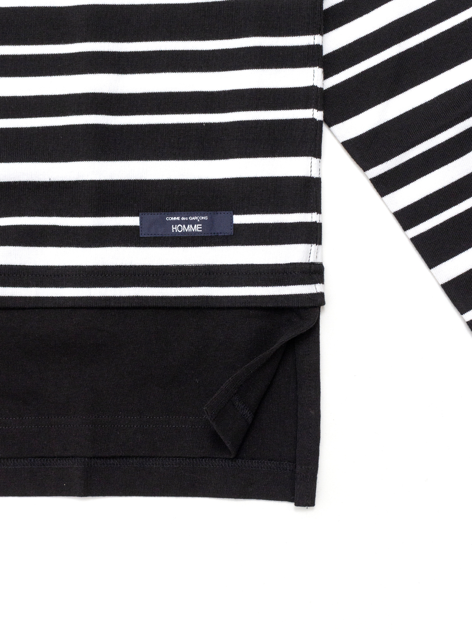 Cotton jersey striped long sleeve T-shirt-コットンジャージ