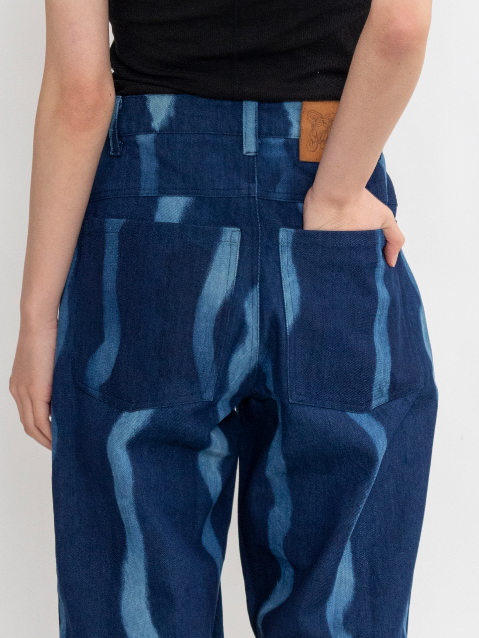 wide leg denim pant-ワイドレッグデニムパンツ-SUKU HOME（スク