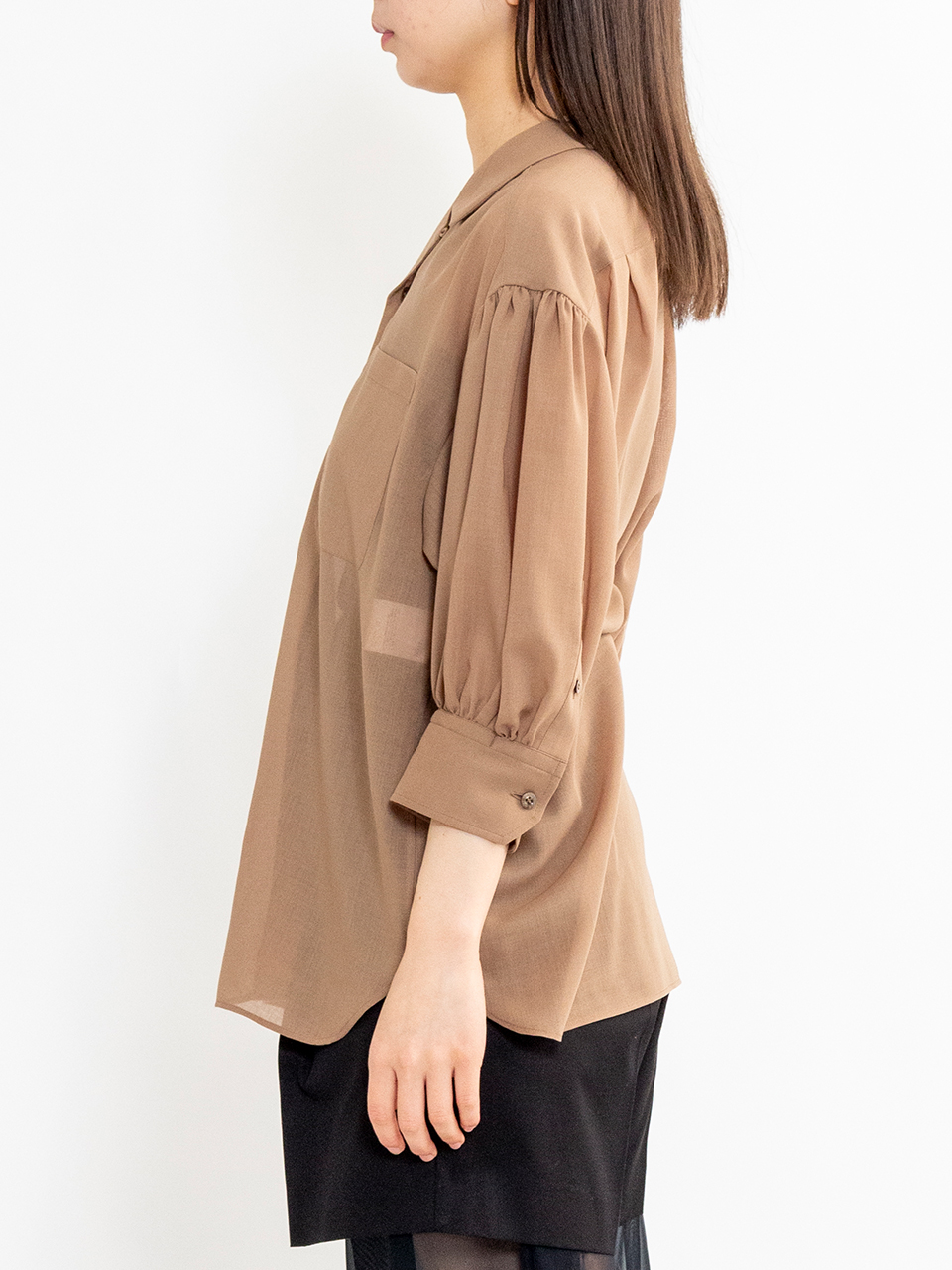 T/W VOILE BALLOON SLEEVE BLOUSE-ボイルバルーンスリーブ T/W VOILE BALLOON SLEEVE BLOUSE-ボイルバルーンスリーブ