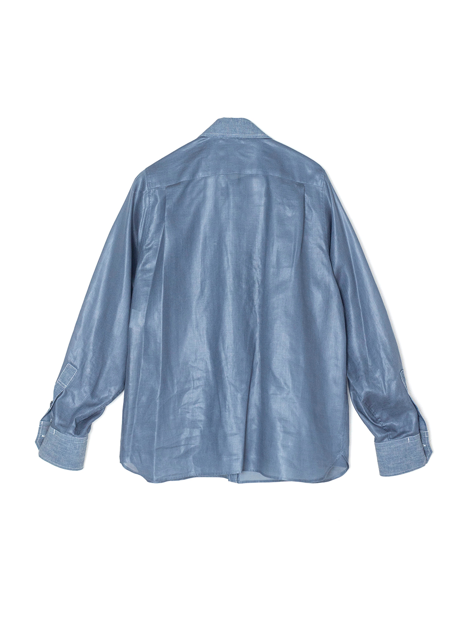 SHEER CHAMBRAY SHIRT-シアーシャンブレーシャツ-HYKE（ハイク