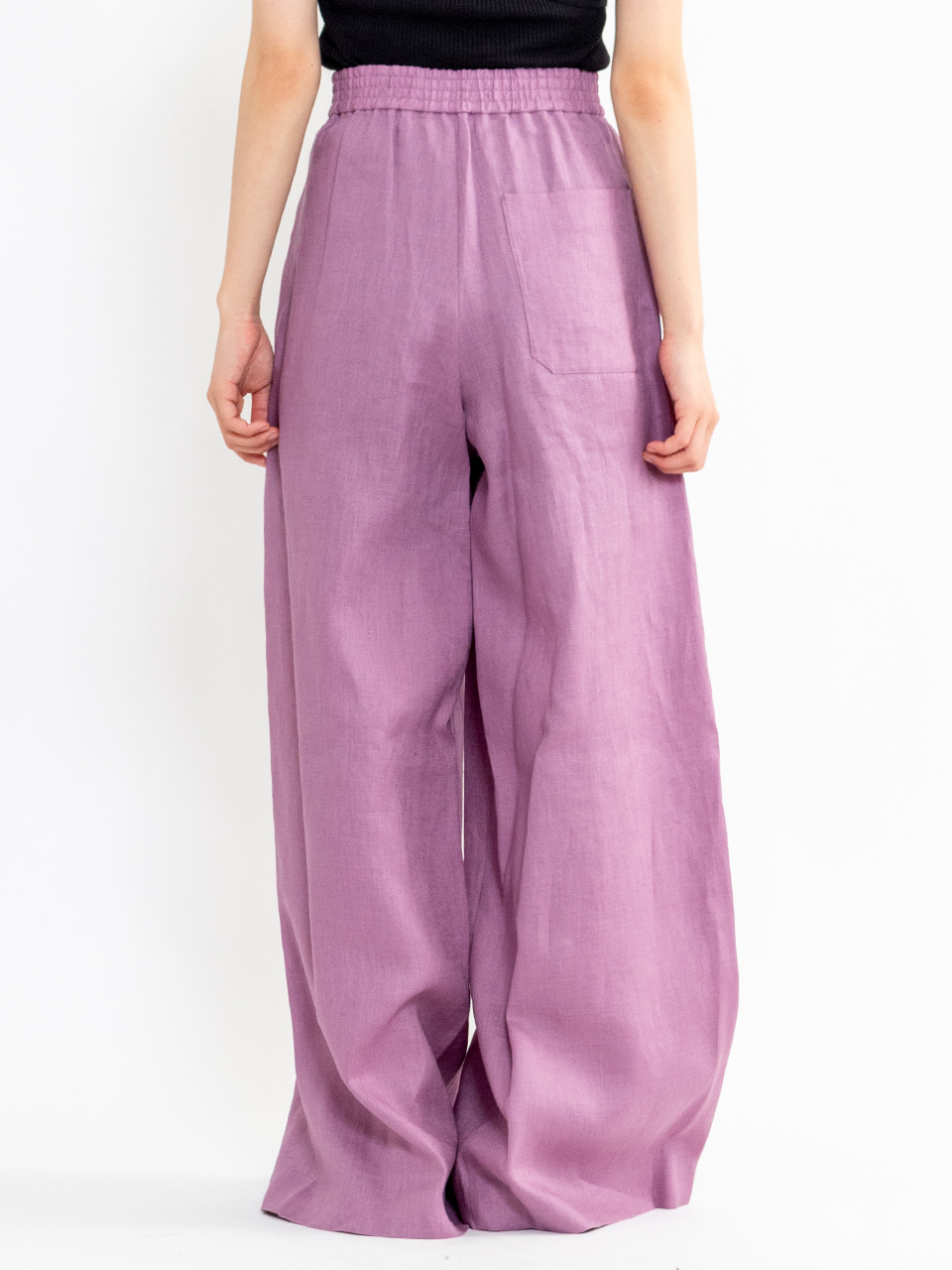 LINEN WIDE LEG PANTS-リネンワイドレッグパンツ-HYKE（ハイク