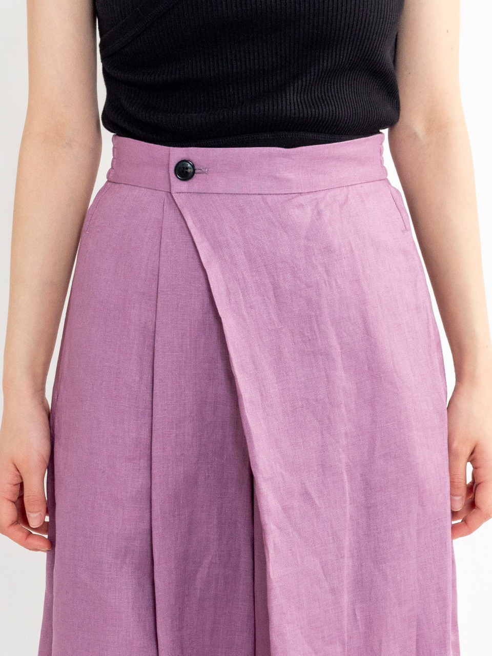 HYKE リネンパンツ 1 LINEN WIDE LEG PANTS-リネンワイドレッグパンツ-HYKE（ハイク