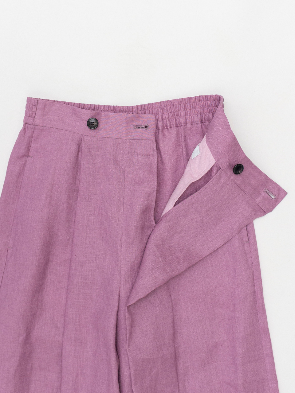 LINEN WIDE LEG PANTS-リネンワイドレッグパンツ-HYKE（ハイク
