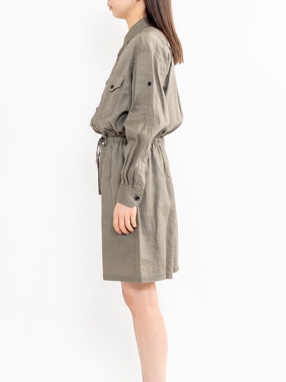 LINEN JUMPSUIT (LONG SLEEVE)-リネンジャンプスーツ（ロング