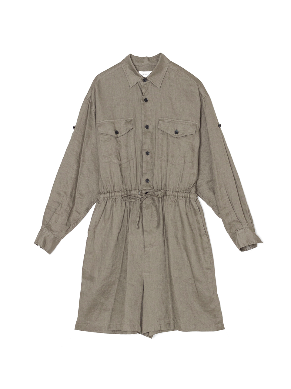LINEN JUMPSUIT (LONG SLEEVE)-リネンジャンプスーツ（ロング