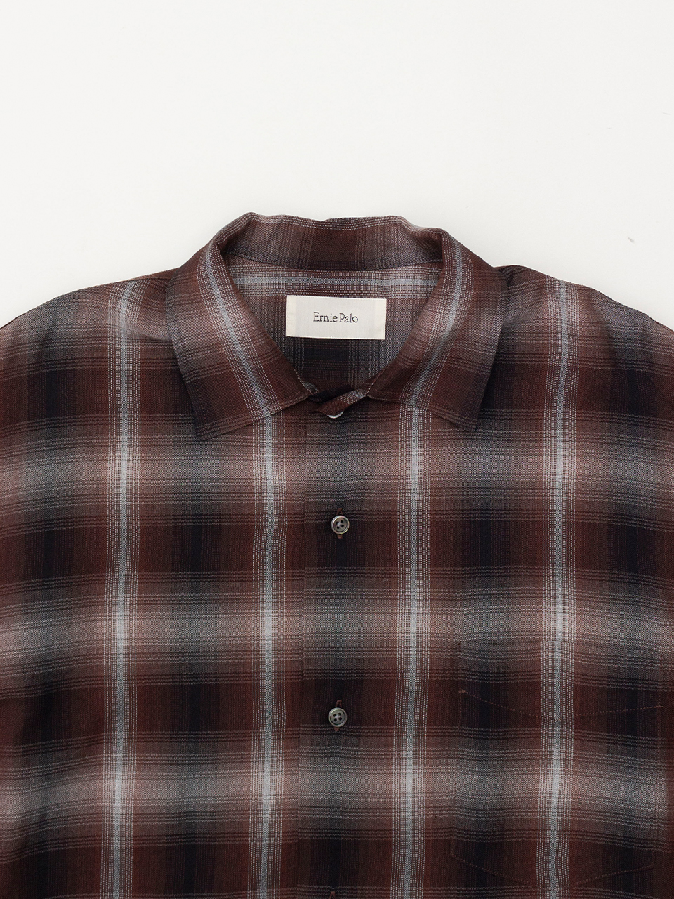 Rayon check shirt -レーヨンチェックシャツ-Ernie Palo