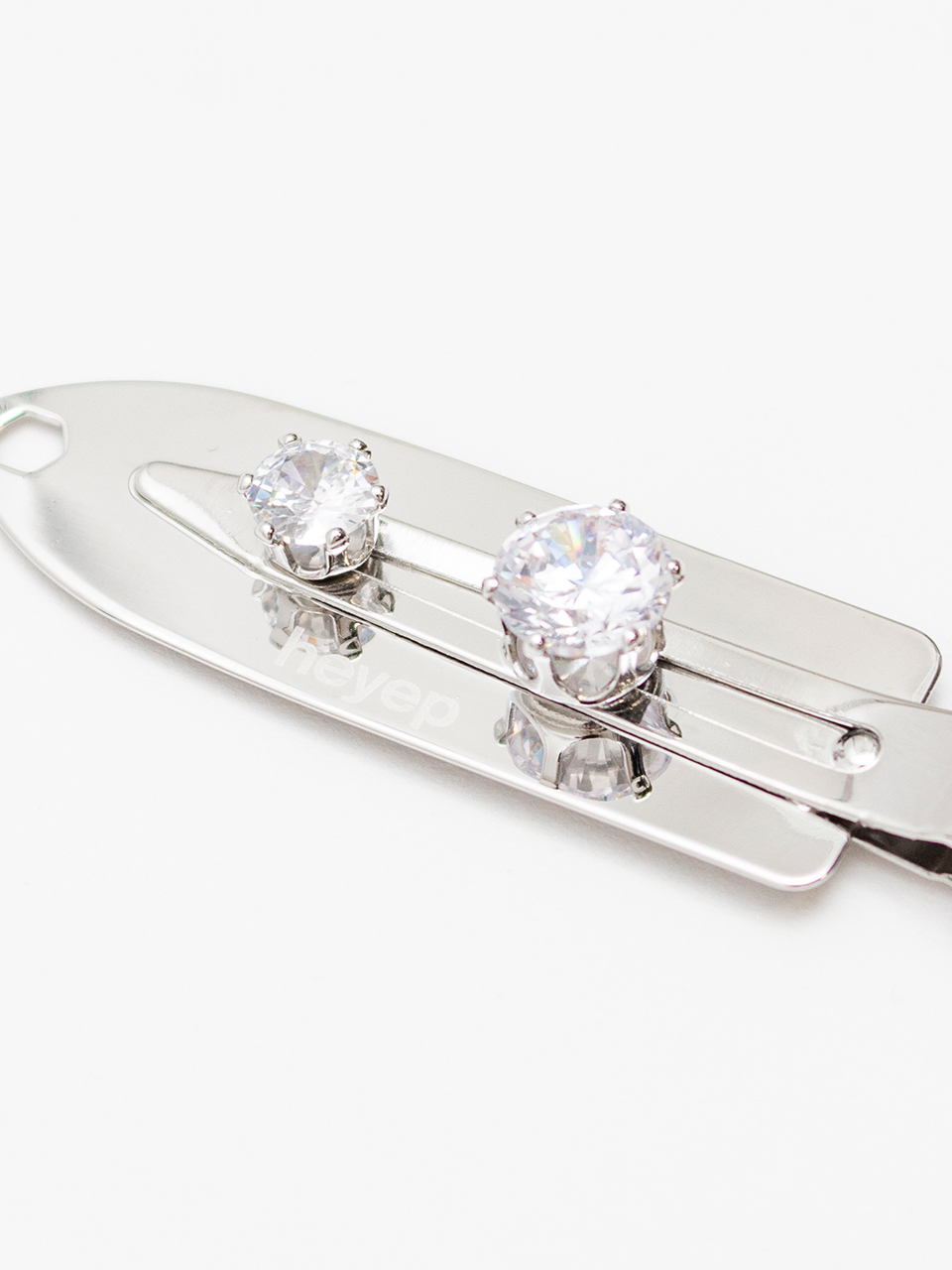 Rhinestone Flat Hair Clips - 2 Piece Set – heyep