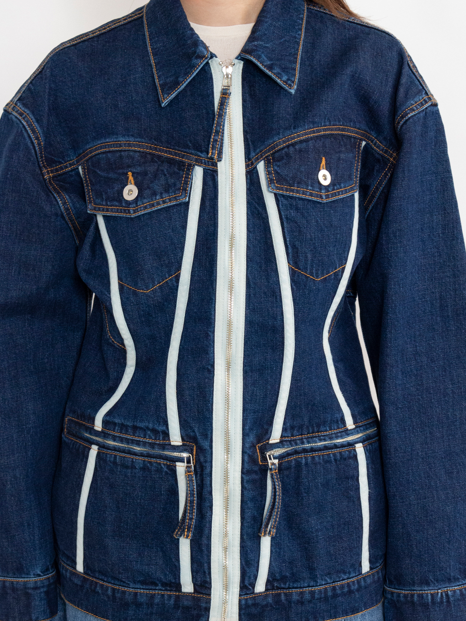 ORGANIC COTTON DENIM ZIP UP JACKET-オーガニックコットン
