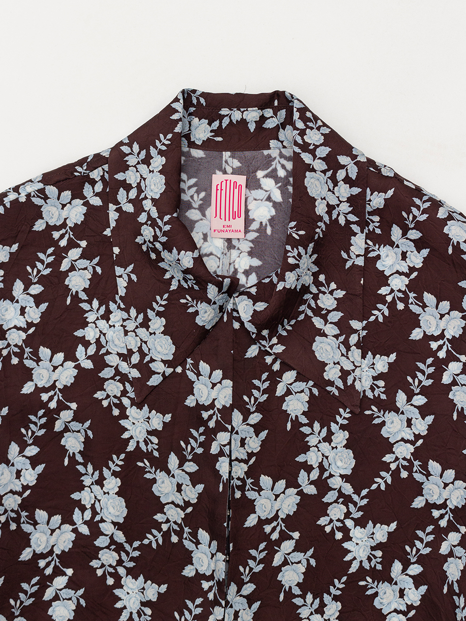 値下げ フェティコFETICO FLOWER PRINT SHIRT 24SS FETICO(フェティコ)のFLOWER PRINT PANELED SHIRT(シャツ)の通販