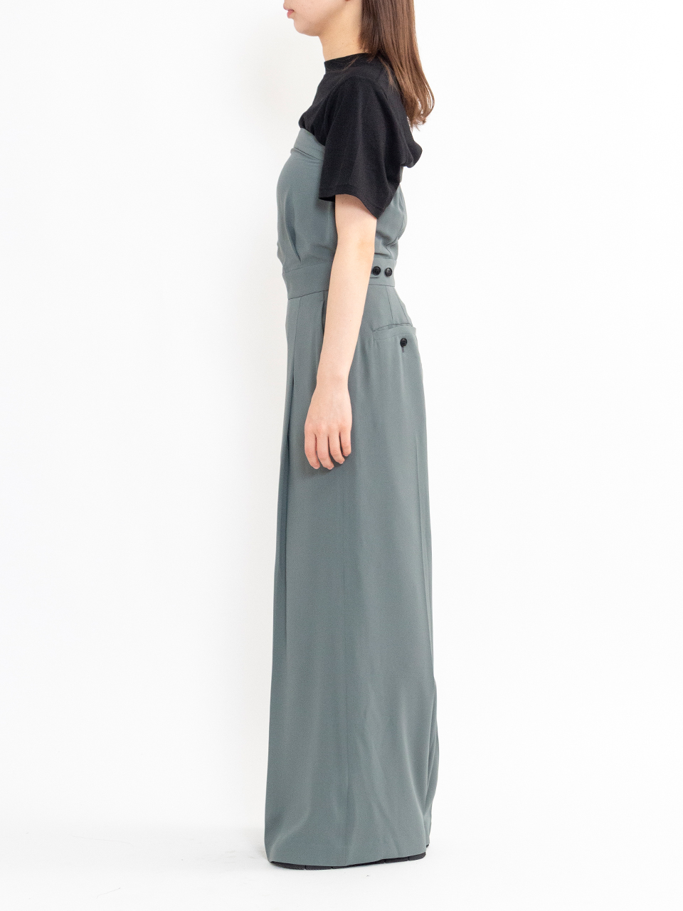 【HYKE】ハイク ストラップレス ジャンプスーツ TA/P STRAPLESS JUMPSUIT-ストラップレスジャンプスーツ-HYKE