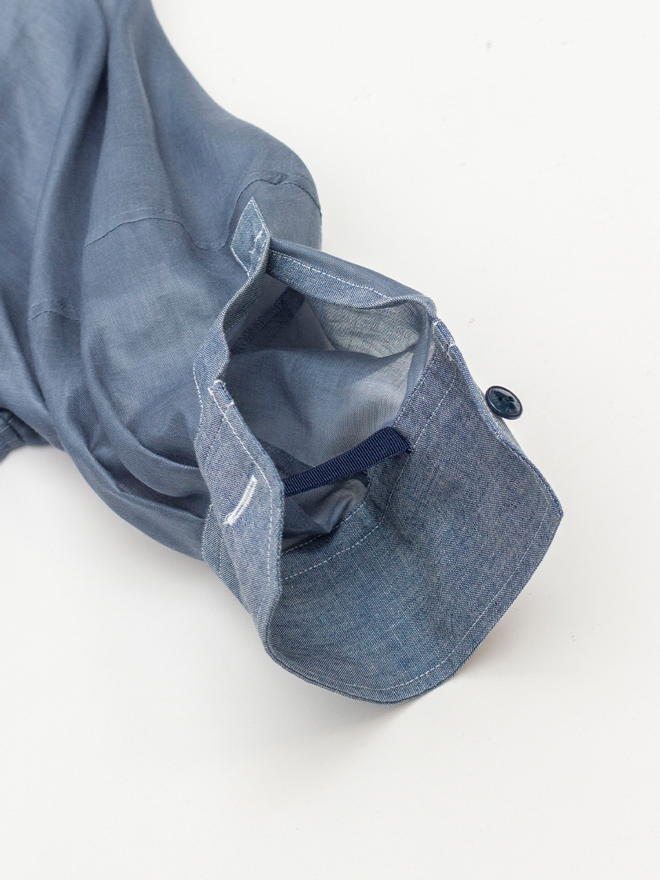 SHEER CHAMBRAY DRESS-シアーシャンブレードレス-HYKE（ハイク