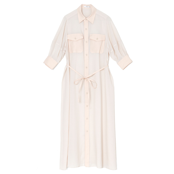 SHEER TWILL DRESS-シアーツイルドレス-HYKE（ハイク）通販| st