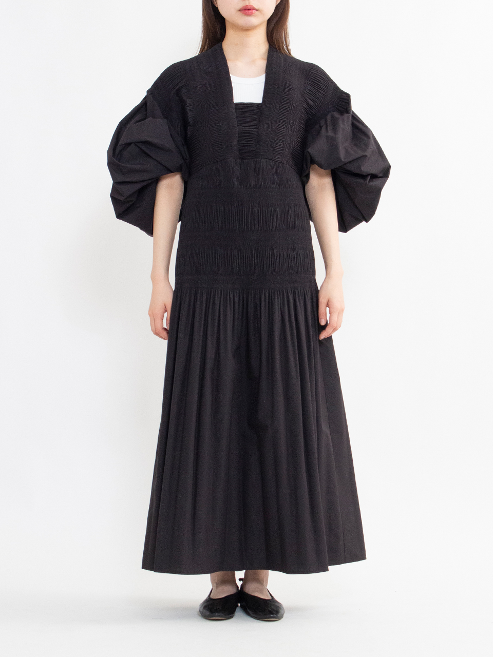 Micro Pleats Volume Dress-ミクロプリーツボリュームドレス