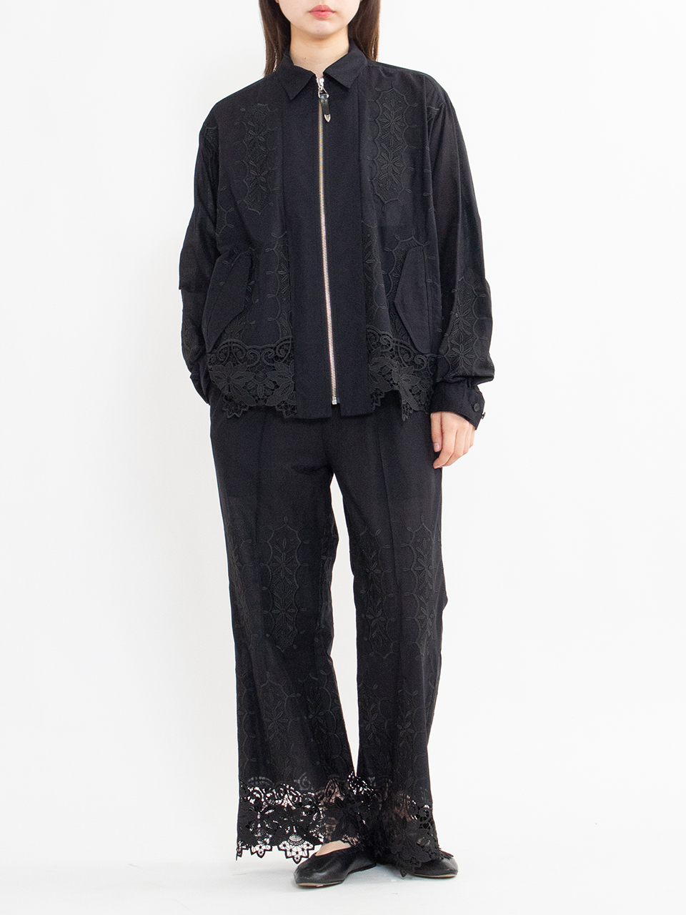 Embroidery Lace Pants-エンブロイダリーレースパンツ-TOGA TOO